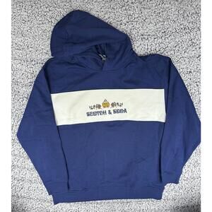 Scotch & Soda Hoodie XL Color Block Evening Skies Blue NWT Relaxed Fit